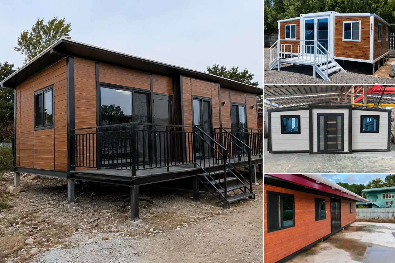 Prefab modular homes with insulated metal siding panels for residential and container house exterior applications Prefab modular homes with insulated metal siding panels for residential and container house exterior applications