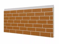 Dual-Tone Linear Brick Pattern Metal Siding Panel