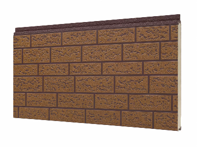 Dual-Tone Standard Brick Pattern Metal Siding Panel
