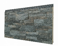 Multi-Tone Ledger Stone Metal Siding Panel